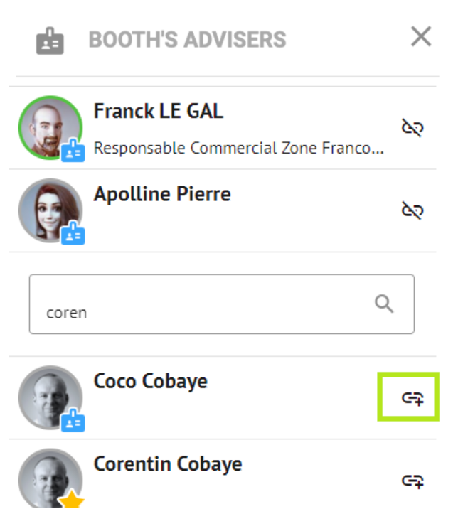 Assigning the role of booth advisor on a virtual fair appyfair